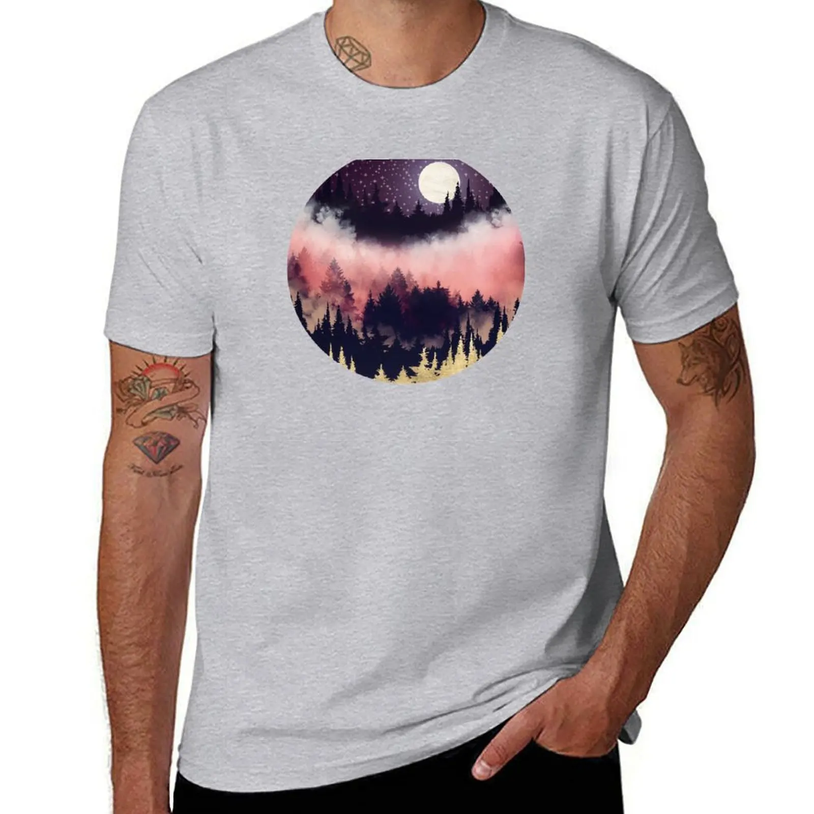 

Evening Glow T-shirt sweat boys animal print cute tops korean fashion Men's t-shirt
