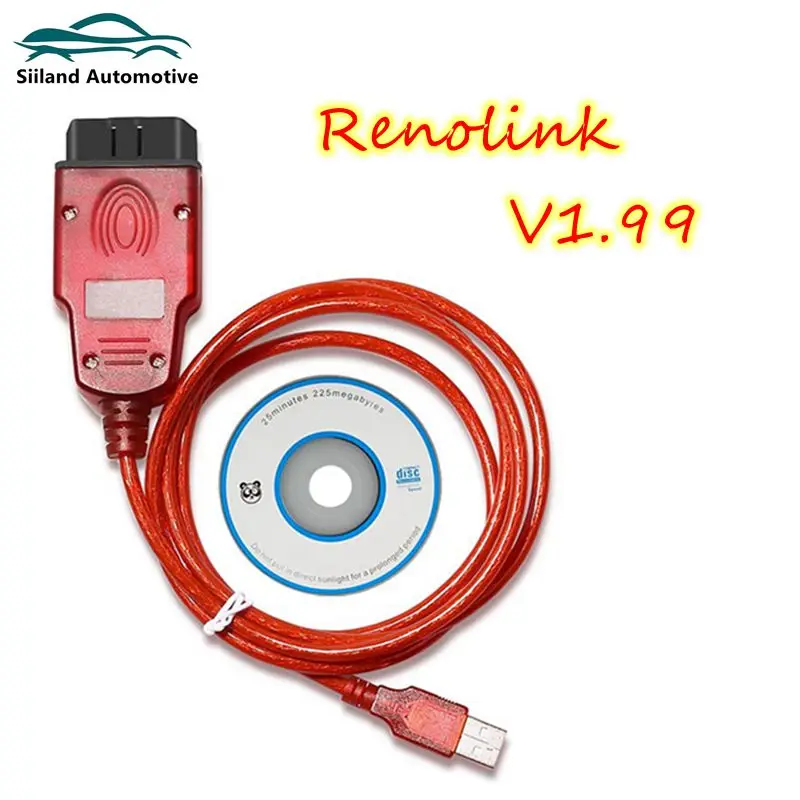 2024 профессиональный кабель Renolink V1.99 OBD2 для Renault, автомобильный инструмент, настройка ЭБУ/Φ Reset/ECM UCH ключ, интерфейс программатора