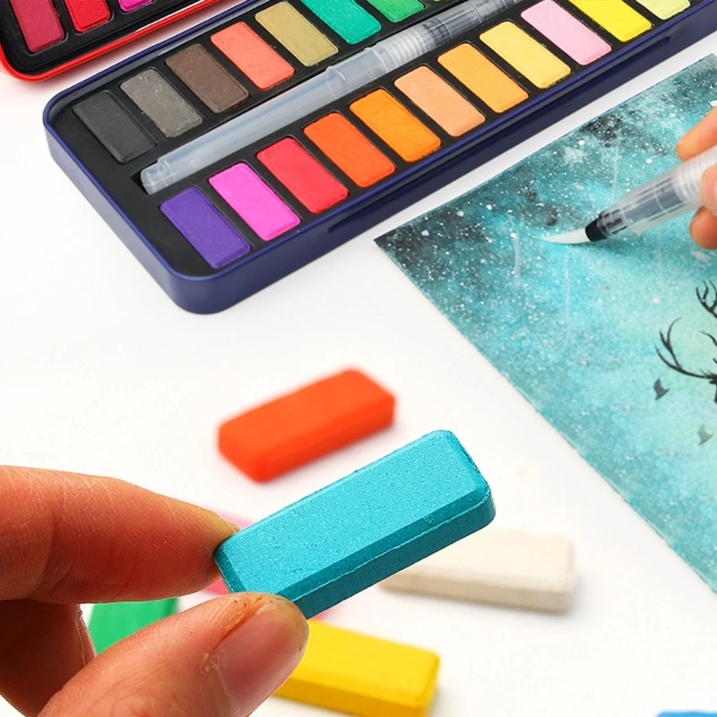 12/18/24 Color Watercolor Paint Set With Watercolor Brush For Painting
