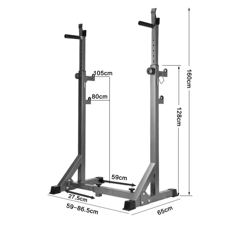 Soozier Estante ajustable para pesas, estante para sentadillas con estación  de inmersión y soporte de empuje, levantamiento de pesas multifunción para