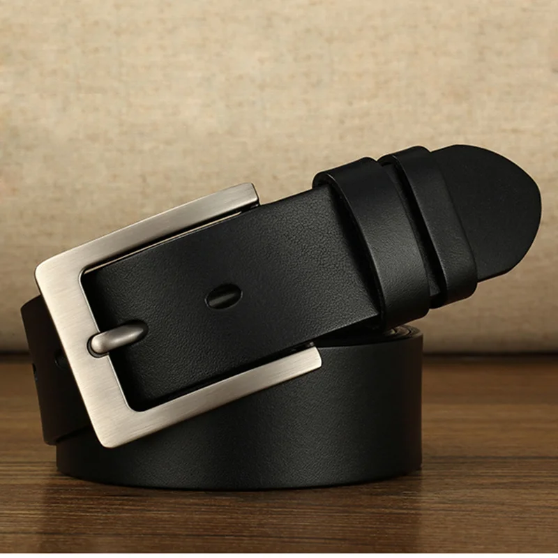 

CEXIKA 140 150 160 170cm Leater Men Belt Cow enuine Leater Belt Pin Buckle Bi Lare Size Male Belts Cinturones Para ombre