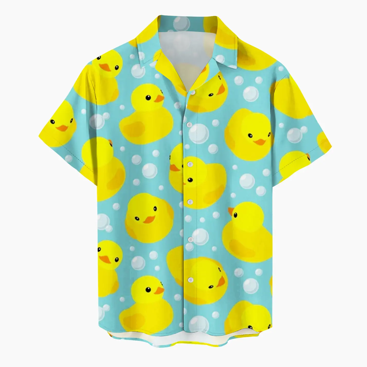 

Summer Hawaiian Shirt Men's ShirtBeach Fashion Trend Casual Shirt Little Yellow Duck 3D Printed High Quality Men Clothes