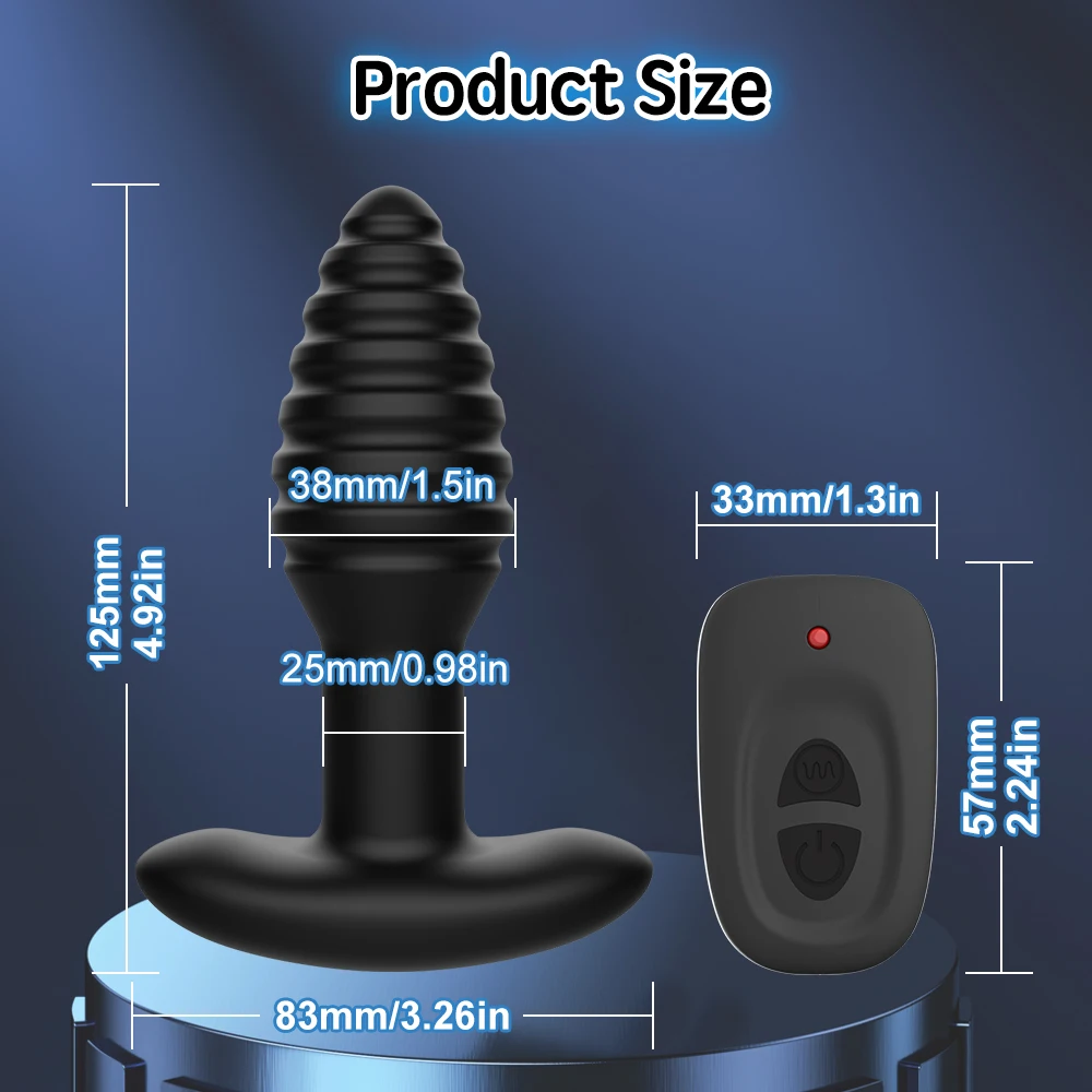 360 Degree prostate massager rotating anal plug vibrator remote control butt plug vibrator male sex toys for men gay prostate stimulator