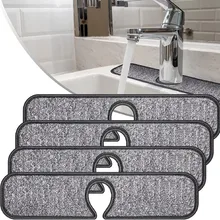 

2 pcs Faucet Wraparound Splash Catcher Absorbent Mat Dish Drying Pads for Kitchen Bathroom Rv Faucet Counter Sink Water Prevent