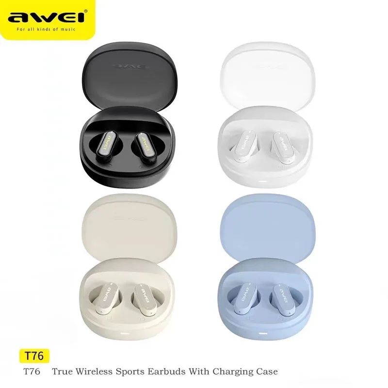 Awei TWS ͸ T76  Bluetooth  ũ  300mAh  ͸   ̸ HD ȭ Bluetooth 