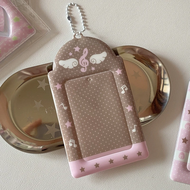 Charming Strawberry Pink Photocard Holder - Cute Protective Sleeve & Display Case