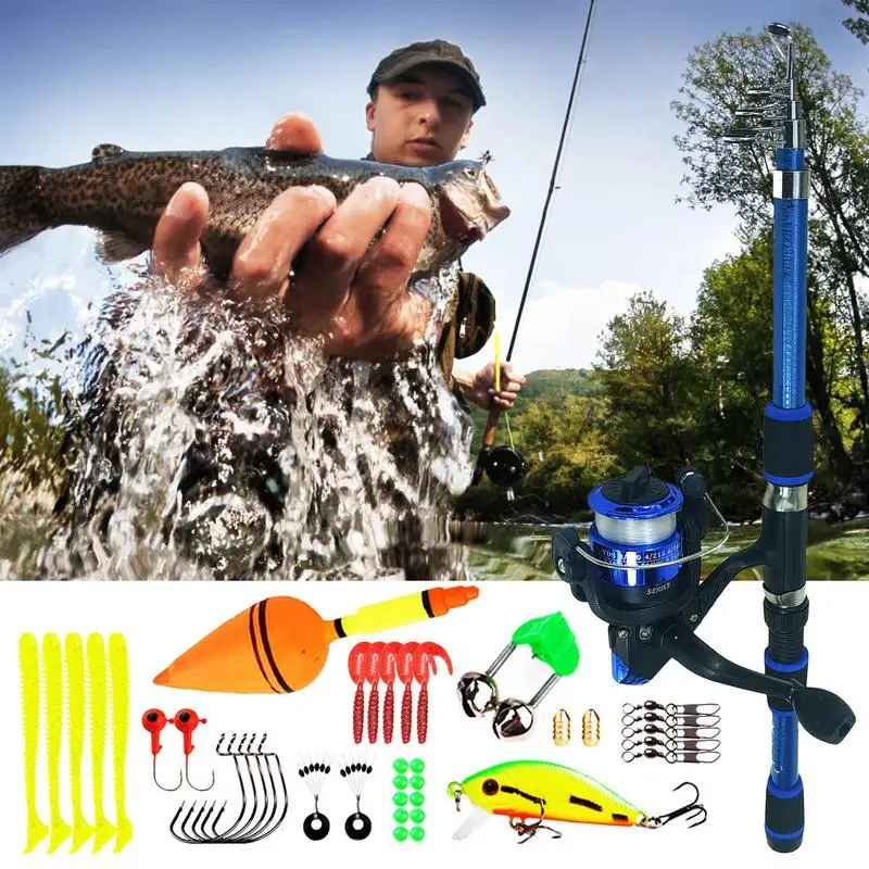 Portable Telescopic Fishing Rod Set With Carry Bag Fishing Rod and