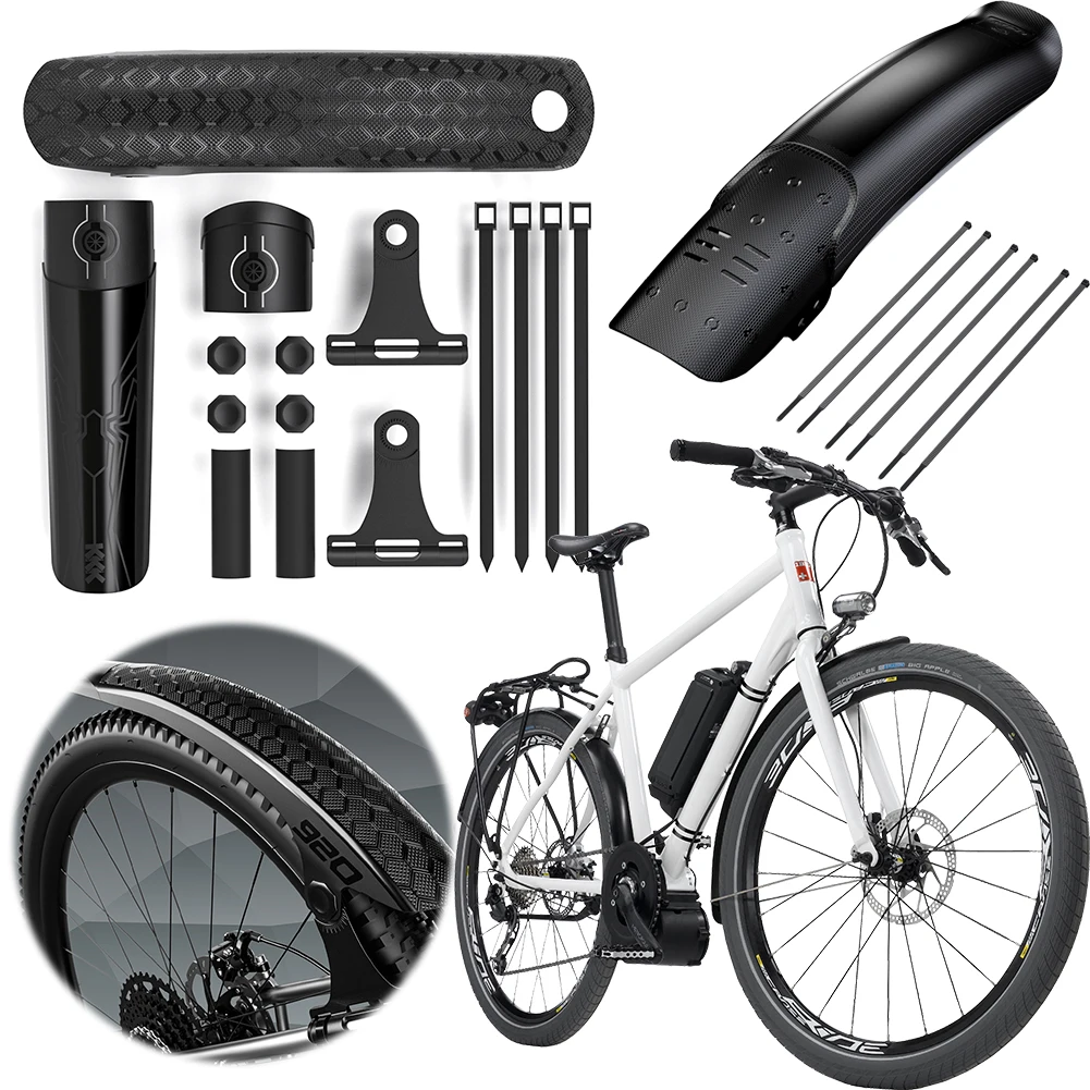 Bicycle Front Rear Mud Guard Adjustable Bike Tire Wheel Mudguard Bike Hard Shell Mudguard for MTB Mountain Bike Road Bike