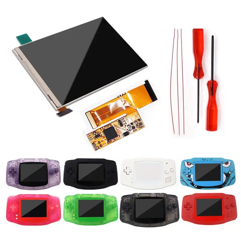 

New V2 IPS Backlight LCD Backlit 10 Levels Brightness Mod Kit For Game Boy Advance GBA