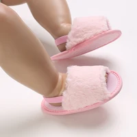 HAIZHIW 0-18 Months Fashion Faux Fur Baby Shoes For Newborn Spring Winter Cute Infant Toddler Baby Boys Girls Shoes 6
