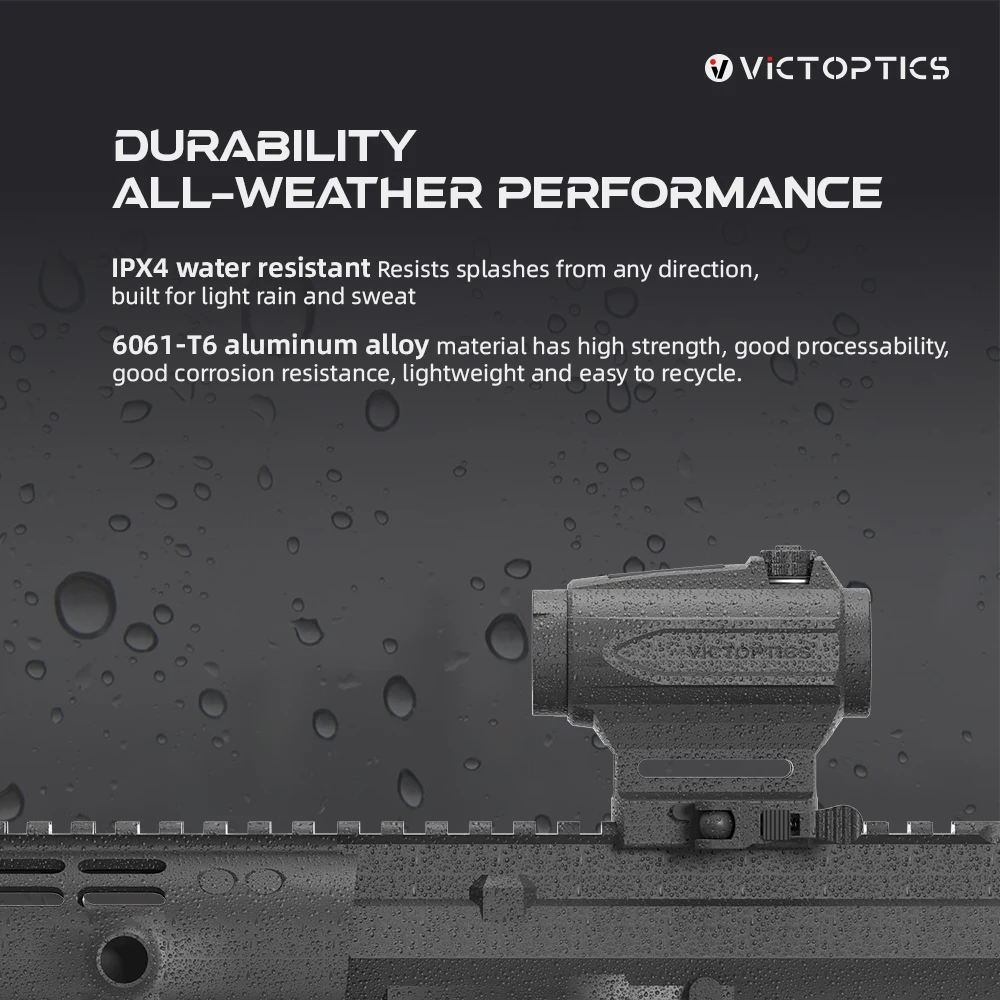 VictOptics SRD 1x20 Reflex Sight Red Dot Scope 3MOA Dot Size with 8 Levels Red Intensity For AR Series red dot sight