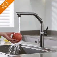 ก๊อกน้ำ VGX แบบสองหัวฉีด ก๊อกน้ำดื่มบริสุทธิ์แบบดึงออกได้ ก๊อกผสมอ่างล้างจานสแตนเลส ก๊อกน้ำสำหรับครัวระดับพรีเมียม 4