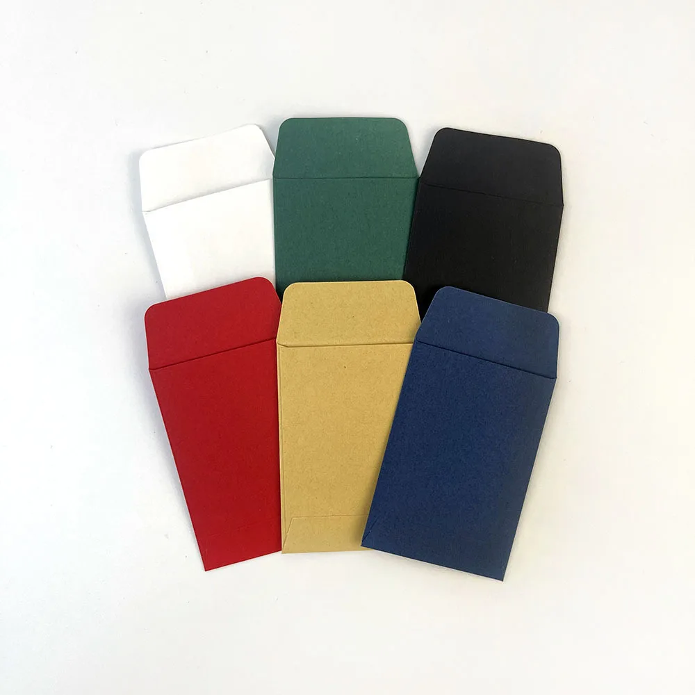 Mini Envelope Storage Bag Stationery Small Business Supplies Stationery Jewelry Gift Packaging Bag 2/3inch Photo 50pcs/lot