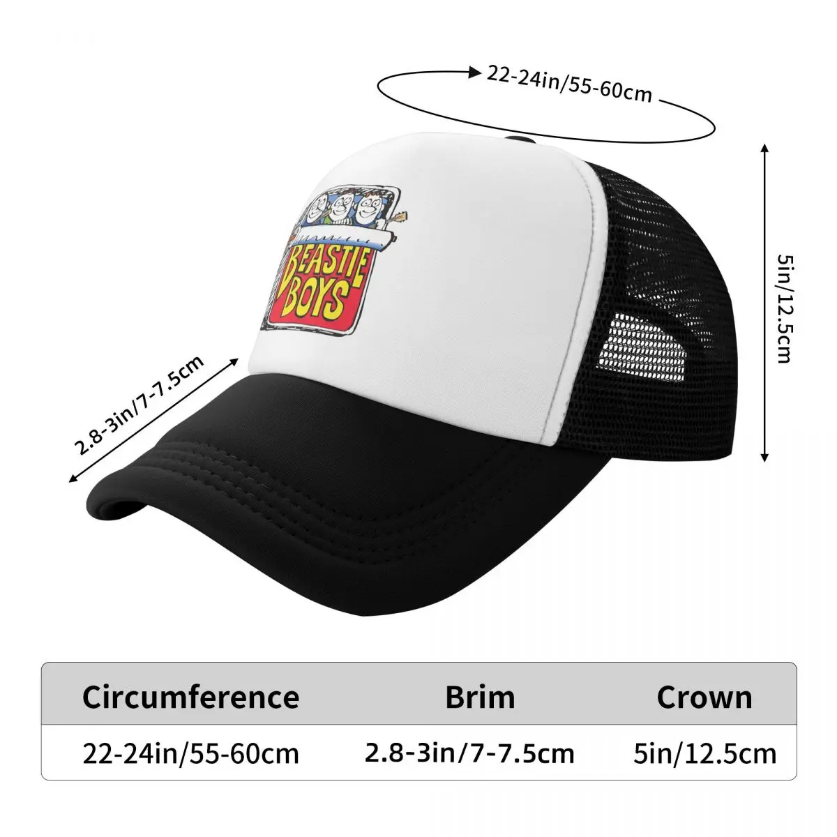 Beastie Boys Sardine Can Trucker Hats Unisex Sport Hats Sun Caps Fishing Hat Adjustable Polyester Mesh Baseball Cap Summer 2