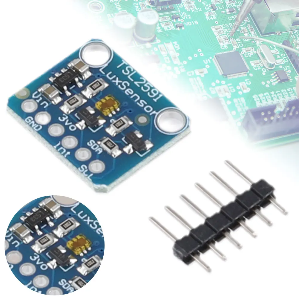 디지털 광 센서 브레이크아웃 모듈, TSL2591, TSL25911FN, 디지털 광 센서 보드, IIC I2C, 3.3V-5V, 라즈베리 파이용