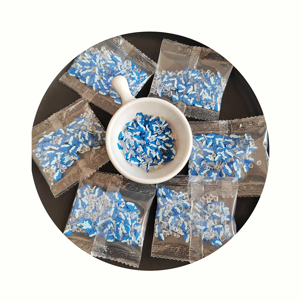 Shark Fish Rhinestone Ice Polymer Clay Slice Sprinkles For Nail Art DIY Crafts Cake Phone Case Slime Filler Decor