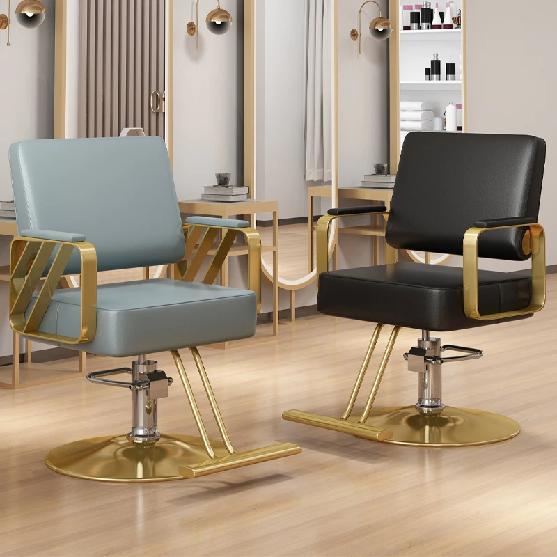 Barbershop Men Barber Chair Luxury Designed Beauty Salon Barber Chair Swivel Retro Gold Cadeira De Barbeiro Salon Furniture dressing woman barber chair luxury man cosmetic beauty designed beauty barber chair recliner equipment cadeira barbeiro ornament