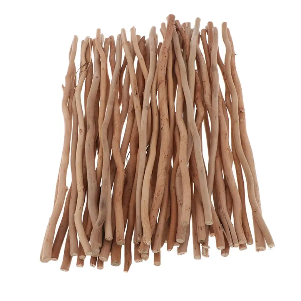 50 Bastoncini Di Legno Quadrati - Naturale - Per Artigianato, Modellismo, Fai Da Te, Decorazioni