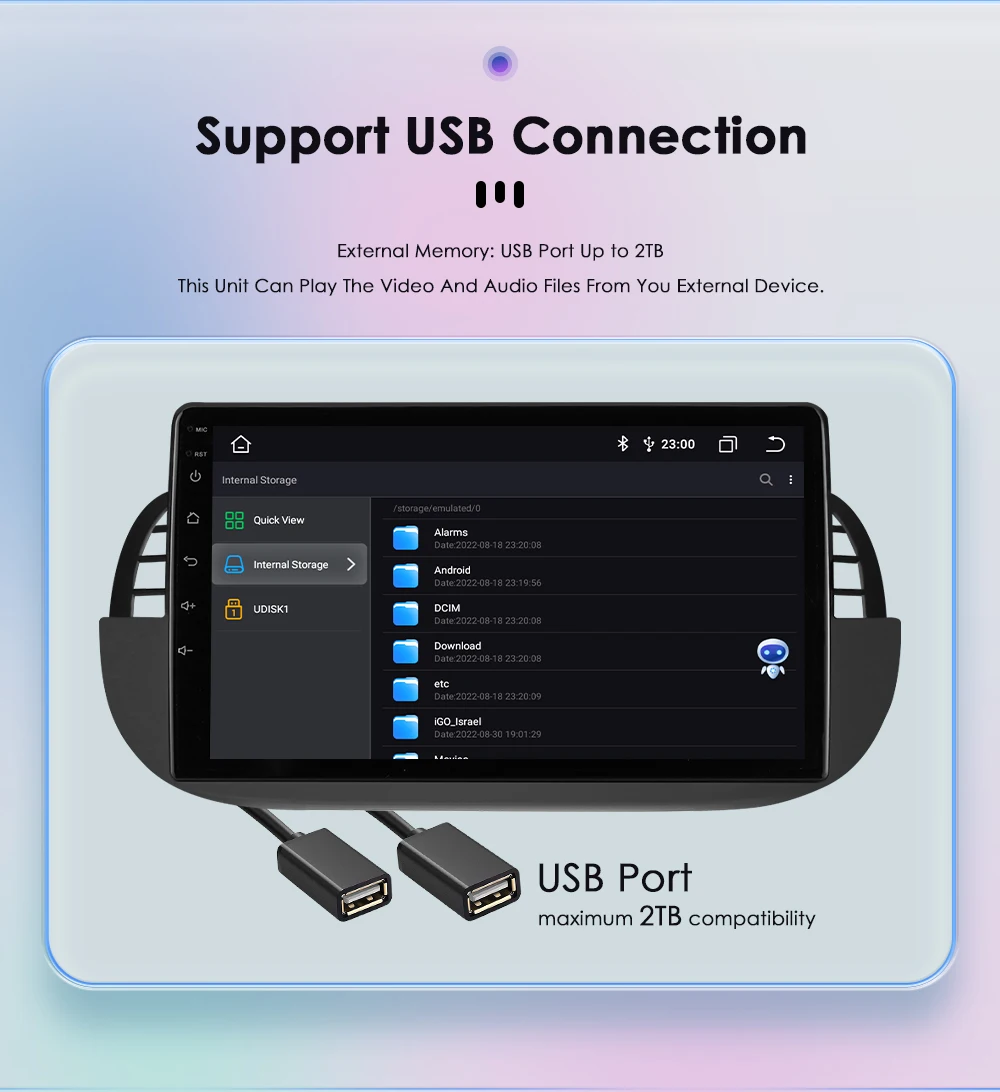 Auto Intelligente Systeme Android Auto Radio für Fiat 500 2007-2015 Carplay GPS Android Auto Multimedia 1DIN Player WIFI DSP stereo – Detail 26