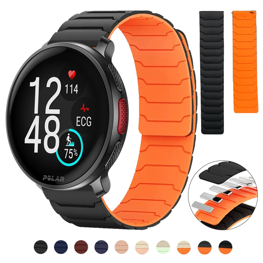 Cinturino per Polar Grit X X Pro Vantage M M2 in silicone con fibbia