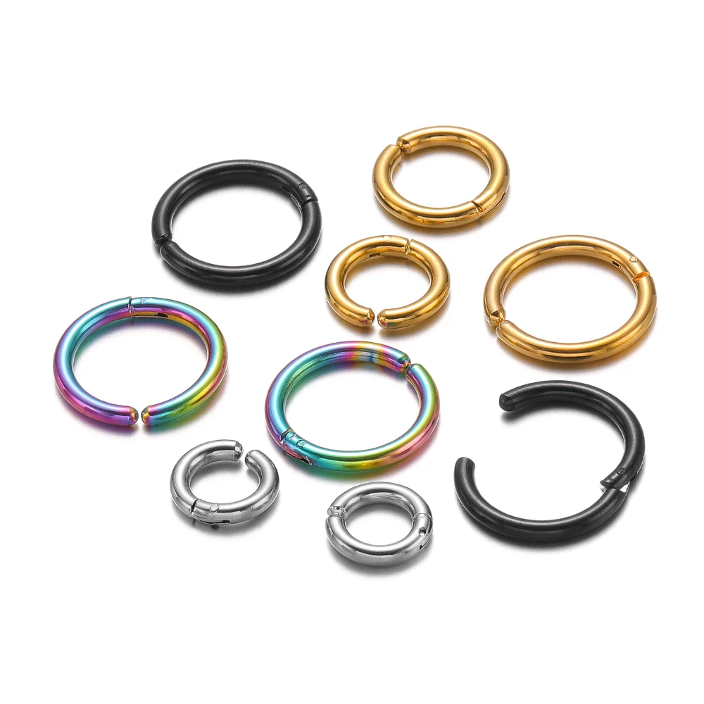 Stainless Steel Invisible Ear Clips Fake Hoop Earrings 6pcs for Women Men Without Ear Piercing