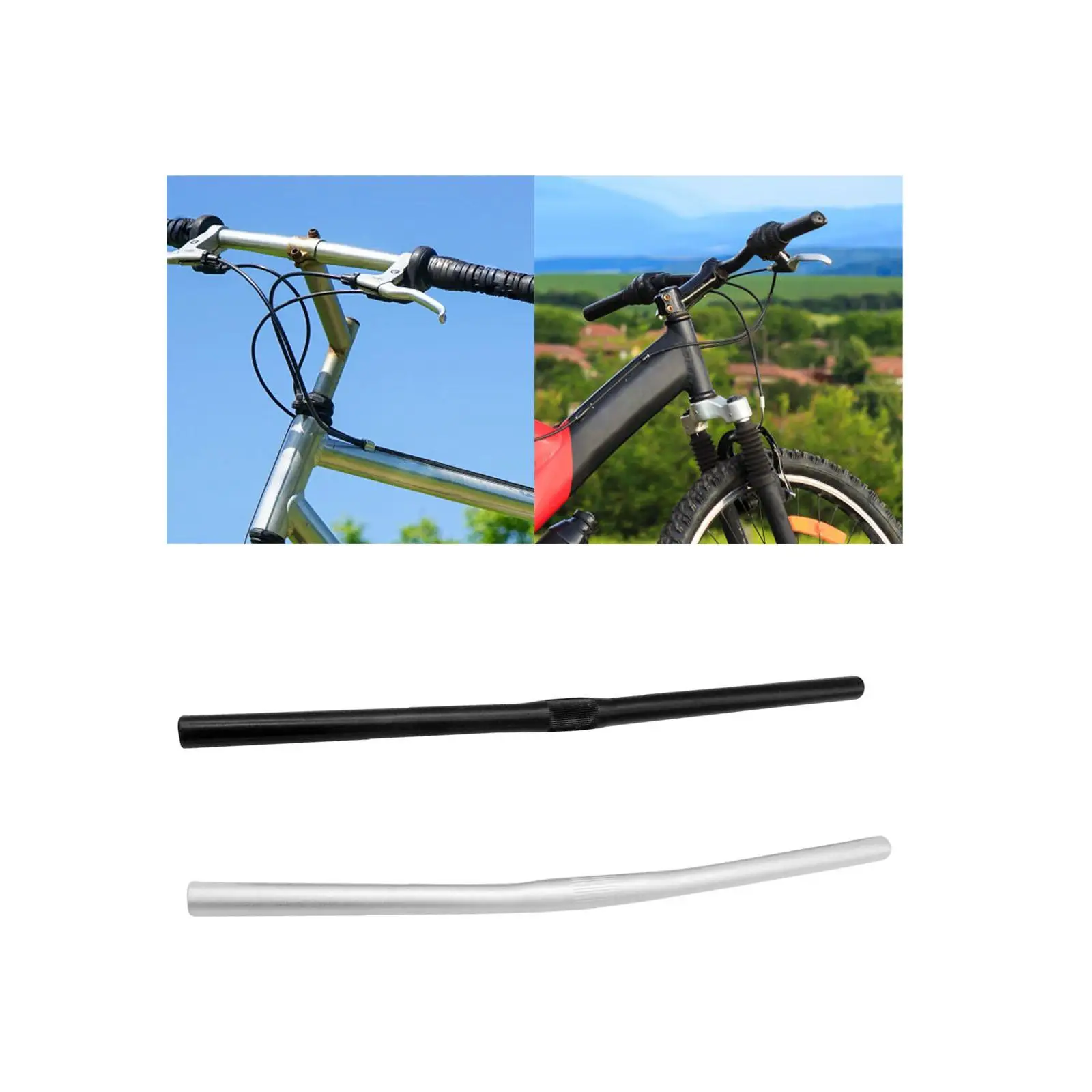 Bike Handlebar Flat Bar 540mm Length Strong Handle Bar Lightweight Bicycle