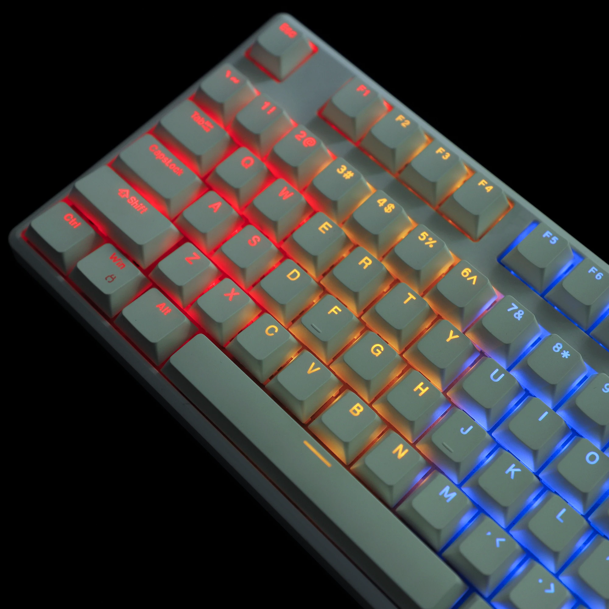 tiro duplo PBT, Top Print, brilhar através, teclado mecânico MX, 104, 108