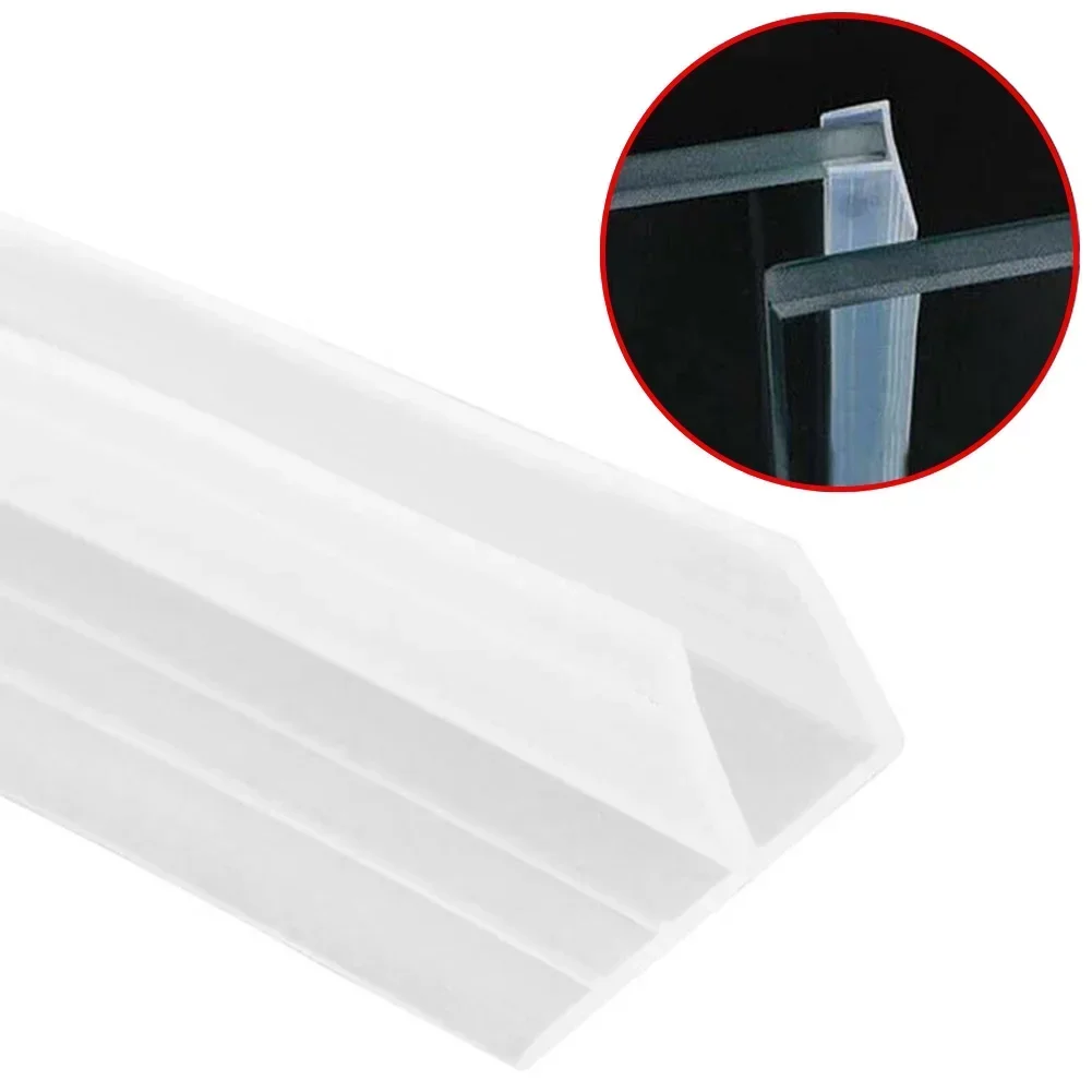Silicone Seal Strip 2M 6mm F-Shape Glass Seal Strip For Bath Shower Door