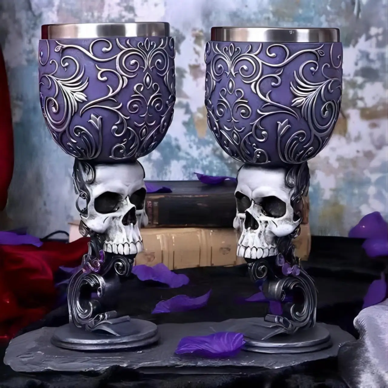 Stainless Steel Wine Cup Western Dragon Personalized 3D Wolf Head Goblet