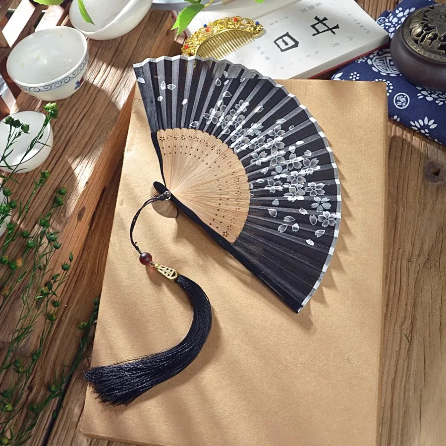 4.5 Inch Mini Bamboo Folding Fan 15cm Handheld Classic Chinese Fan Portable Compact Fan for Women Men Cosplay Anime Gift