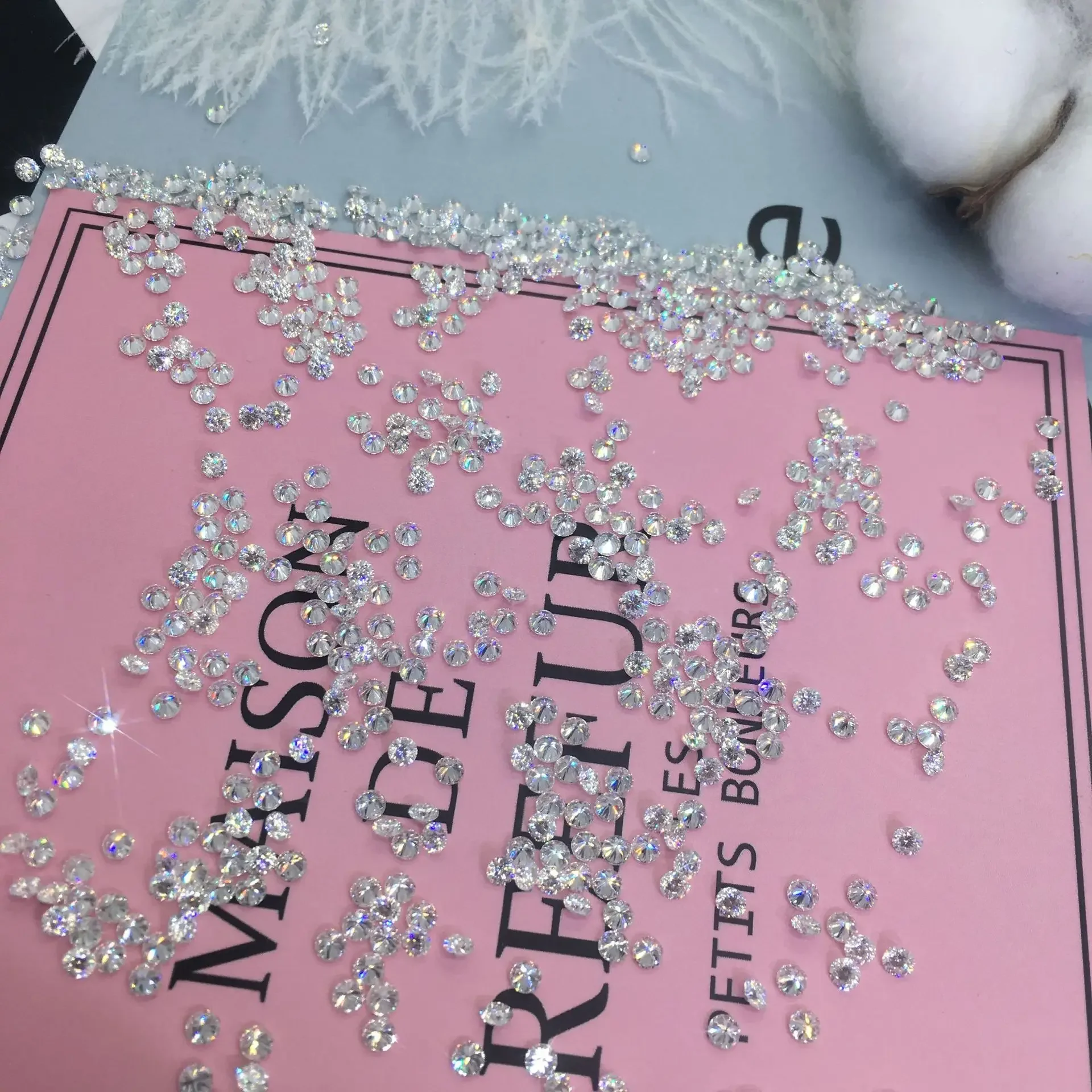 Moissanite loose stone Moissanite diamond is D color VVS 1.9mm*34pcs price