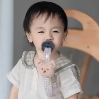 1 pièces mignon ours bébé attache-sucette chaîne porte-factice sucette Clips sangle porte-mamelon infantile alimentation bébés accessoire 6
