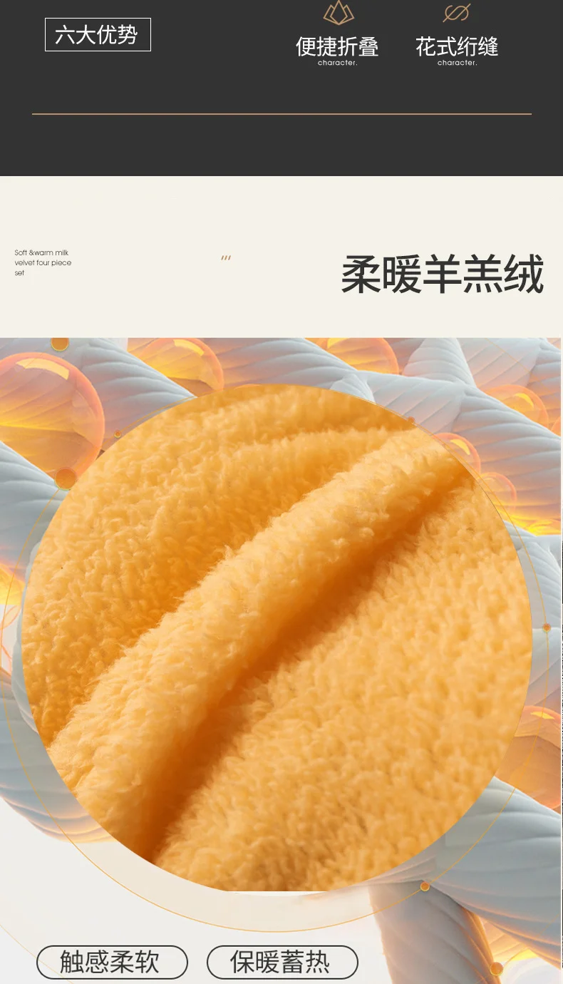 Description Picture 5 of item1pc Lambswool Thickened Bed Mattress Quilting Soft Bedding Foldable Queen King Size Bed Warm Mattress Pad Japanese Tatami Mat