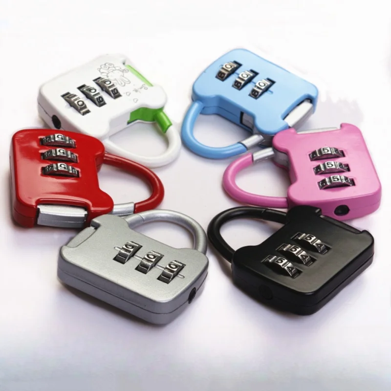 

2pcs Metal Mini 3 Digit Dial Password Lock Combination Code Padlock Travel Suitcase Diary Security Protector Gym Locker Supplies