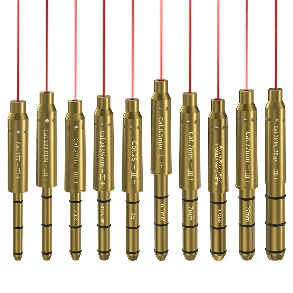 Red Laser Boresighter Cartridge Dot Sight For Pistol Rifle Scope Hunting Accessory Training Shoot Sight