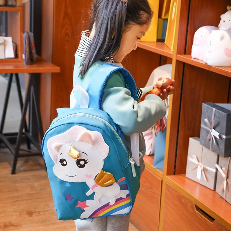 Student Shoulder Bag Unicorn Cartoon Schoolbags Primary Girl School Backpack Waterproof Child Mochila 3D Cute In Kindergarten