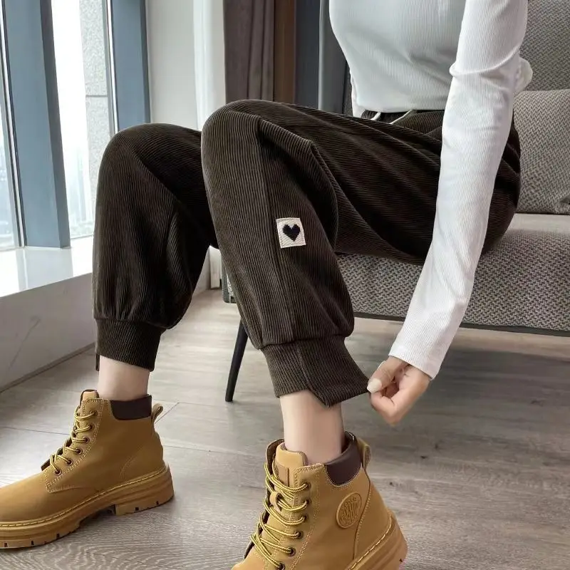 

Women's Autumn and Winter New Fashion Elegant High Waist Solid Color Casual Versatile Western Youth Comfortable Commuter Pants