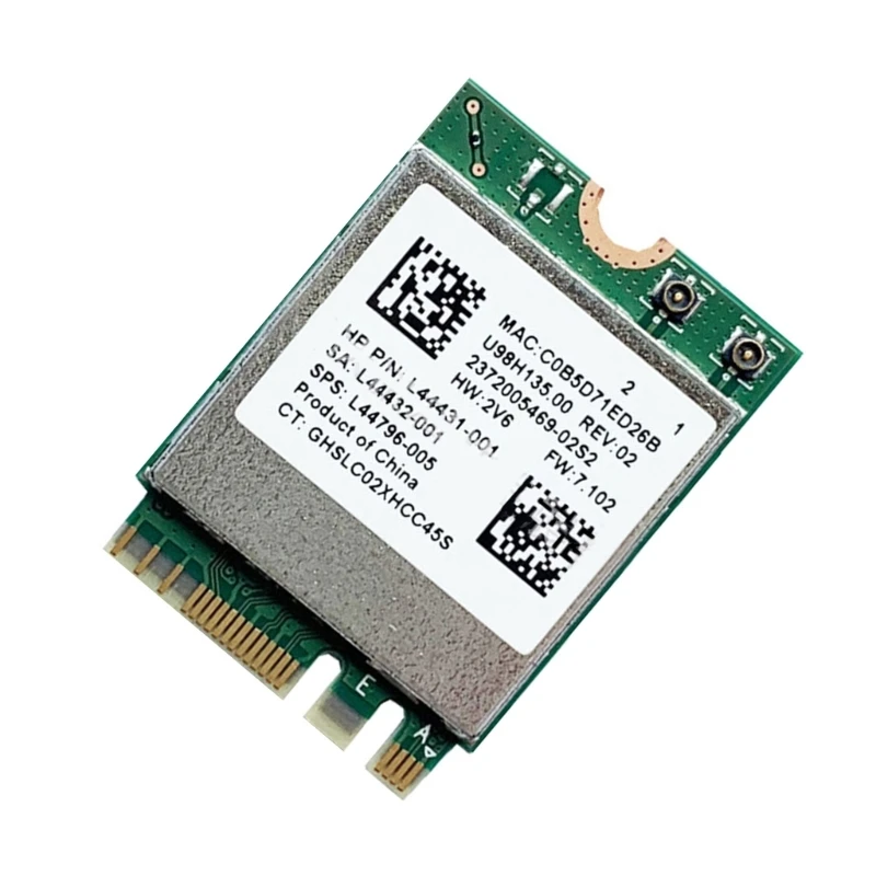 Wifi Network Card RTL8822CE Dual-Band 802.11ac 1200Mbps M2 Wifi Card 2.4Ghz Bluetooth-compatible WIFI IPX Connector