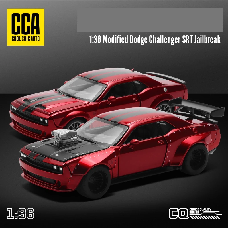 1/36 Dodge Challenger SRT Hellcat Jailbreak Assembled Modified Toy Car Model Diecast Alloy Miniature Free Wheels Collection Gift 2