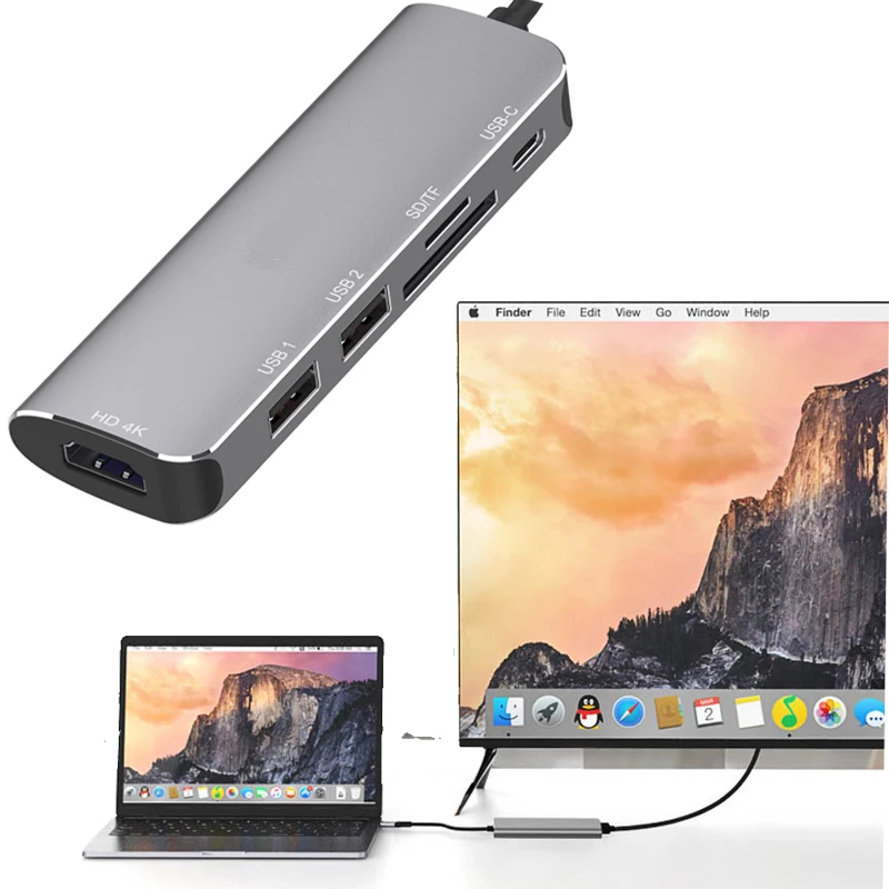 

Laptop accessories HDMI-compatible Splitter card reader dock station Splitter Adapter usb hub game USB converter Screen Sharing