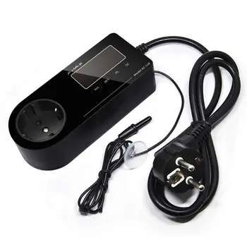 LXAF Intelligent Digital Thermostat EU Plug Temperature Regulator Aquarium Reptile Heating Digital Display Humidity Controller 1