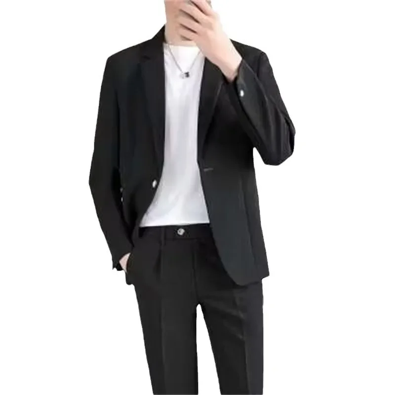 Slim Fit Men's Suit Jacket Casual Western Style Business Korean Version Lightweight Loose Fit Smooths Silhouette