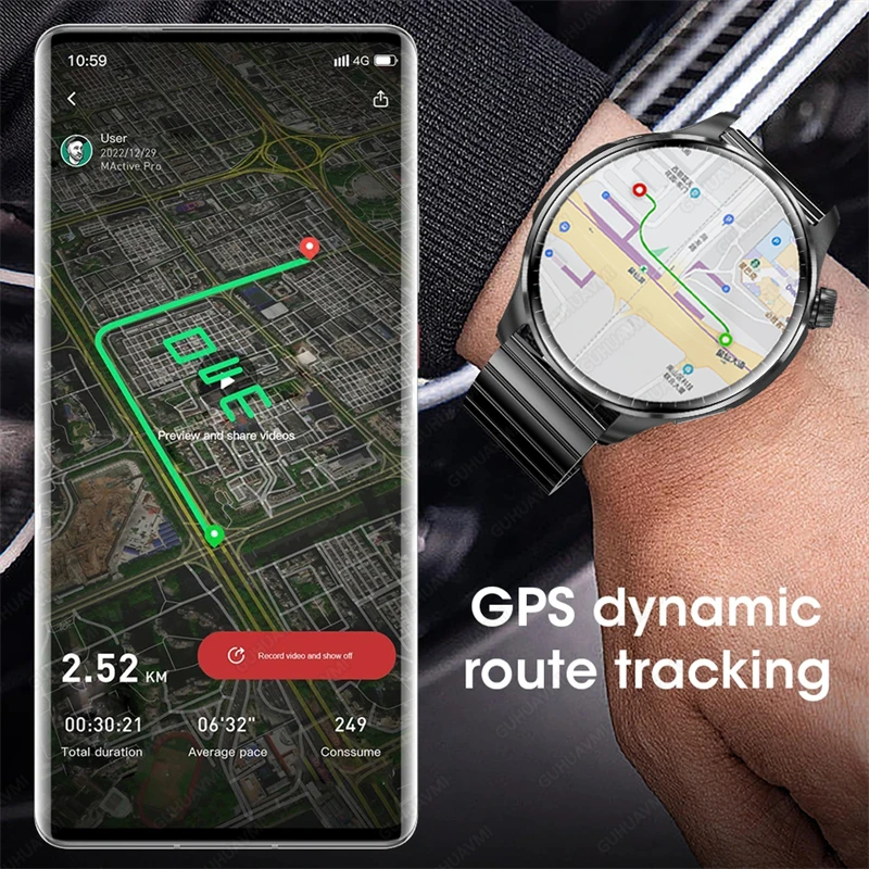   ȭ GPS  ɹڼ Ʈġ, NFC Ʈ ġ, ȵ̵ iOS ð, AMOLED 360x360 HD ȭ, IP68, 2024 ǰ