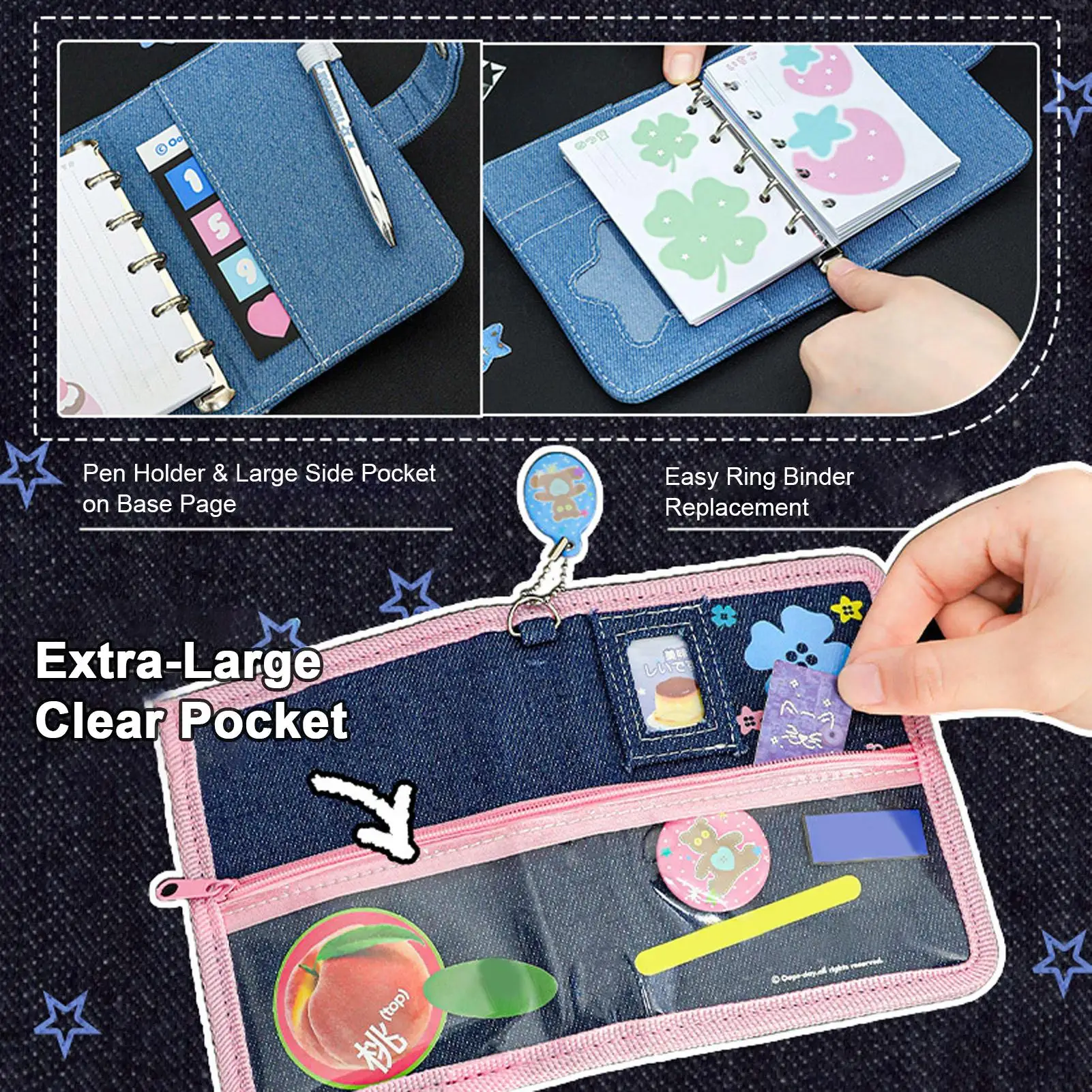 Notebooks For School Retro Journaling Notebooks Writing Book Oxford Cloth Binder Planner Portable Scrapbook For Student Teacher