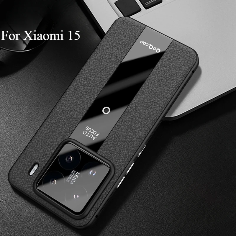 Luxury Stylish Leather Case with Camera Protection and Shockproof Shell - Soft Back Phone Cover