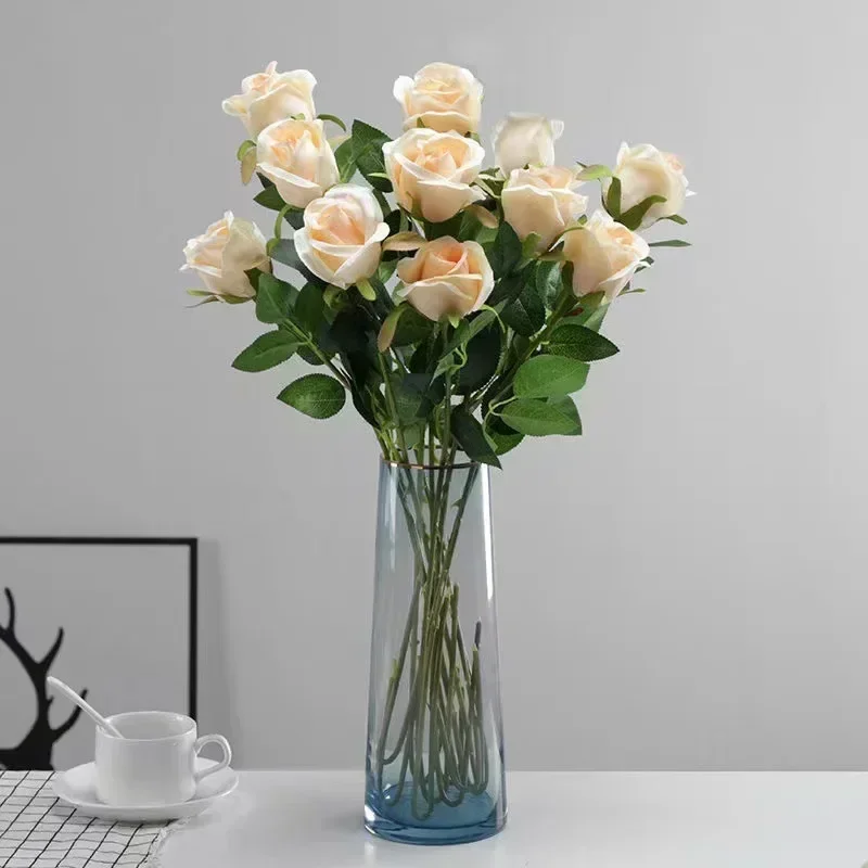 Rose artificial flower living room decoration, rose artificial flower
