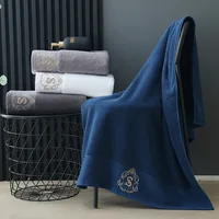 Luxury Bath Towel Embroidered Bathroom Towels Cotton Soft Highly Absorbent Patterned Bathroom SPA Shower Cloth Large Size 80x150 1