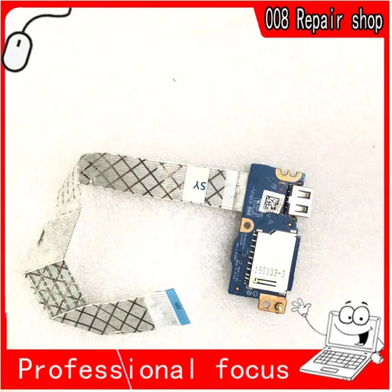 

Для Dell Inspiron 14 3482 USBCard Reader IO Board WCable pn 6RD8G 06RD8G LS-G711P