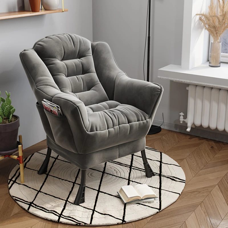 Lounge Sofa Chair with Pedals Nordic Balcony Lazy Leisure Sofa Bedroom Recliner Backrest Small Couch Computer Chair living room chair,folding armchair,computer chair
