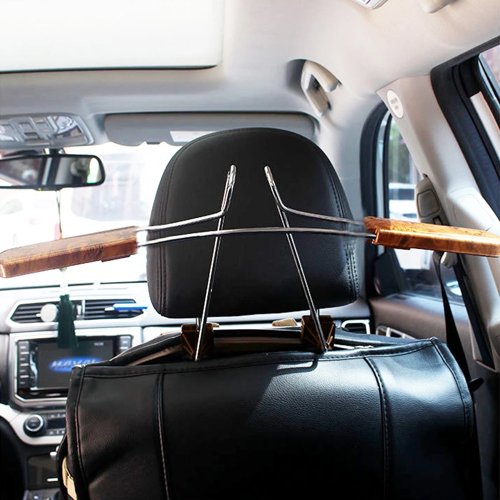 Seat Headrest Clothes Hanger Stainless Steel Jackets Suits Holder Car Clothes Drying Rack Portable Hanging Stand Car Accessories